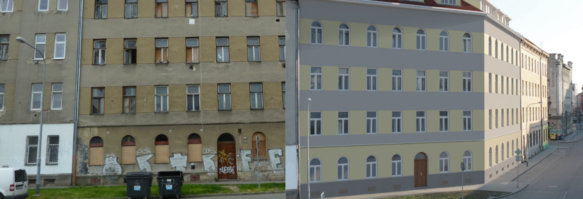 vizualizace rekonstrukce domu na Podnásepní