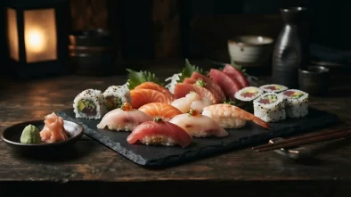 Ilustrační obrázek - sushi a ryby (ilustrační)