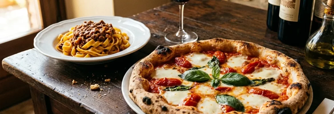 Ilustrační obrázek – italská pizza a těstoviny v La Speranza Bistro Italiano (ilustrační)