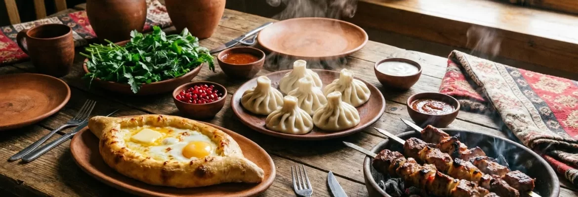 Ilustrační obrázek – gruzínské chačapuri a chinkali, restaurace Lotebi (ilustrační)