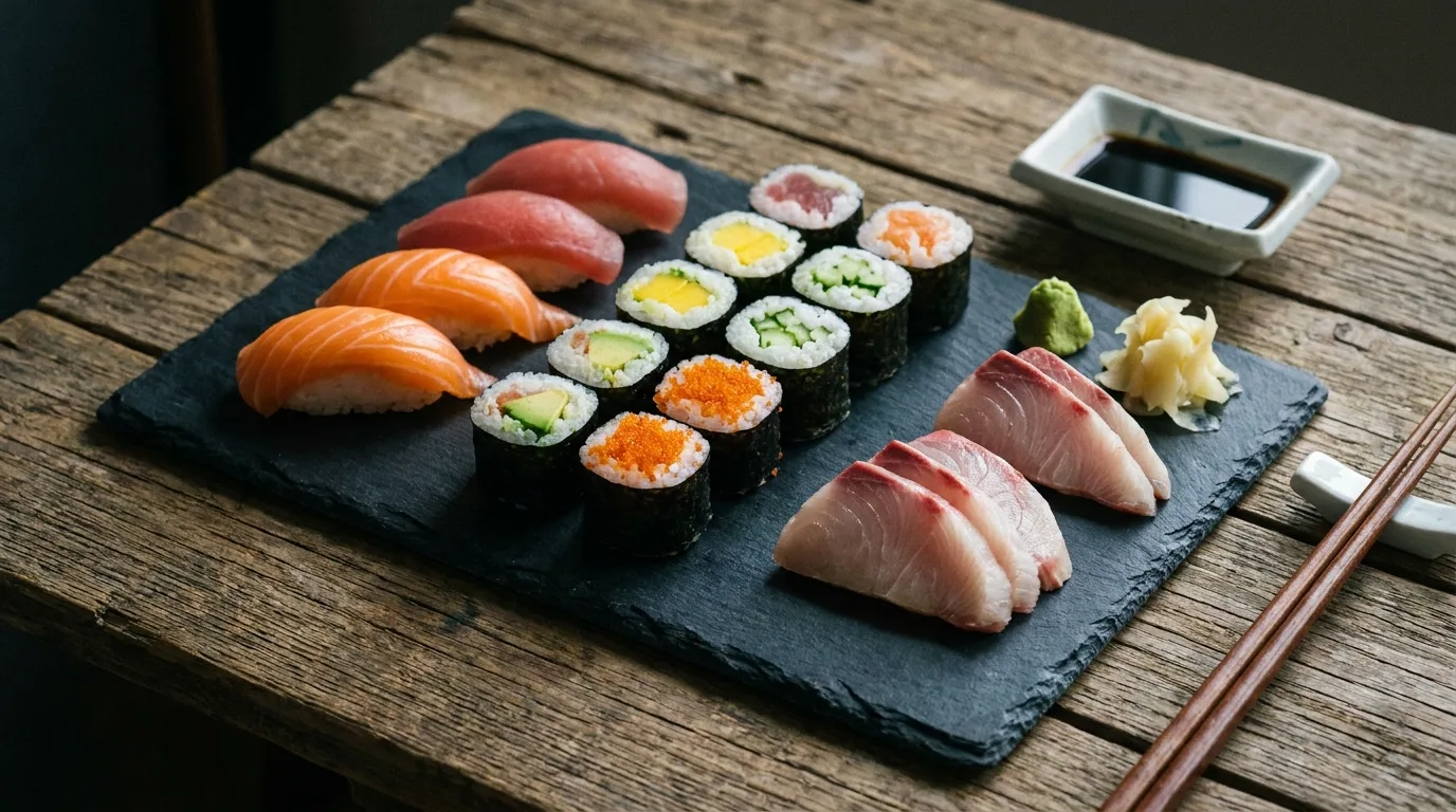 Ilustrační obrázek – sushi a sashimi mísa, Mori Restaurant & Lounge (ilustrační)