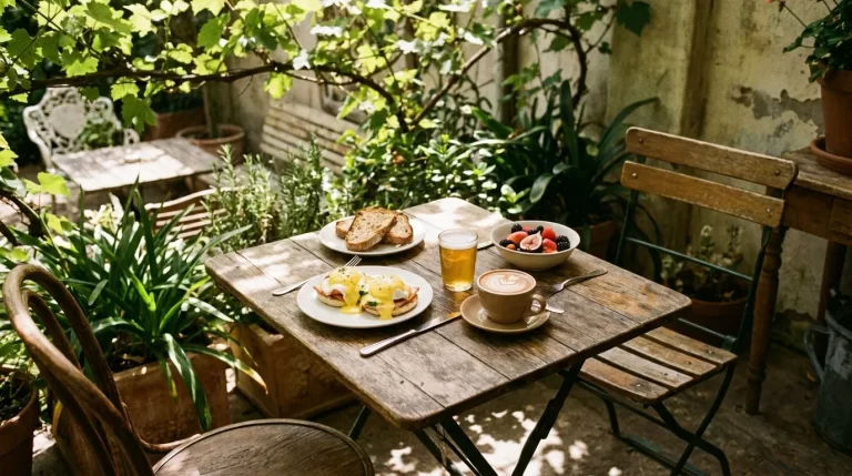 Ilustrační obrázek – kavárna Podnebí Brno, brunch na zahrádce (ilustrační)