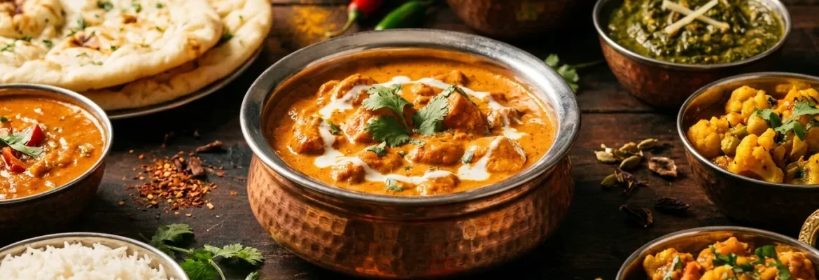 Ilustrační obrázek – indické a nepálské curry s naanem, restaurace Sargam (ilustrační)