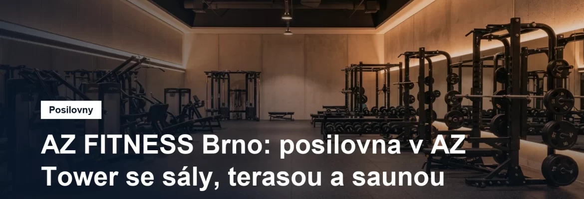 Prostorná posilovna se silovými stroji a kardio zónou ve vyšším patře administrativní budovy