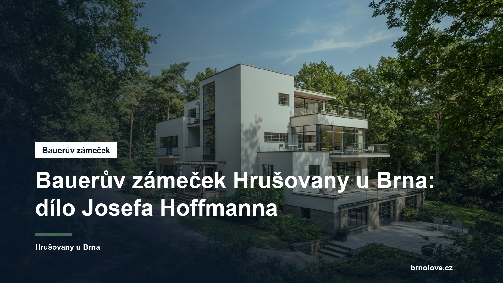Modernistický zámeček v zeleni