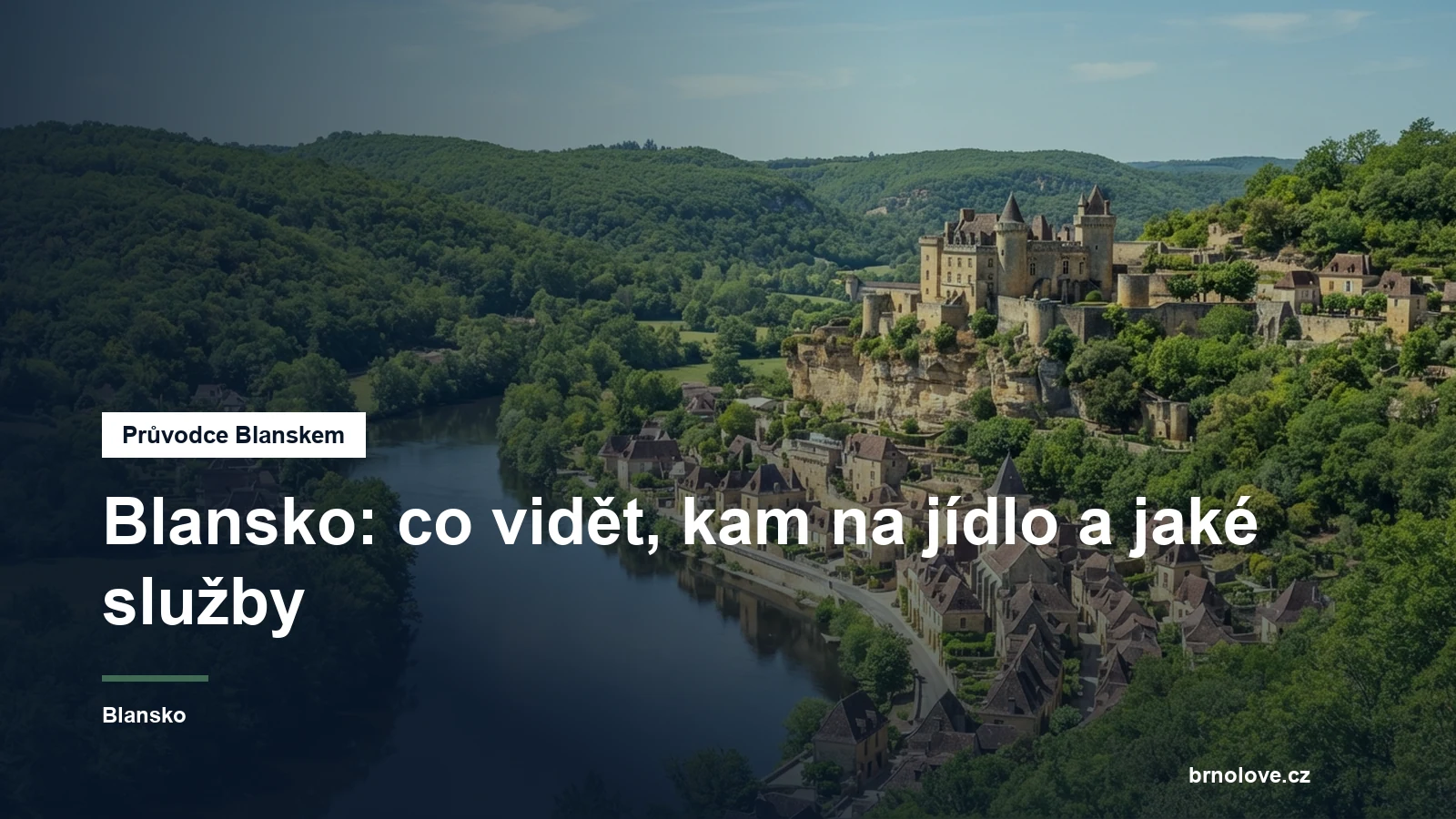 Zámek Blansko a město v údolí Svitavy
