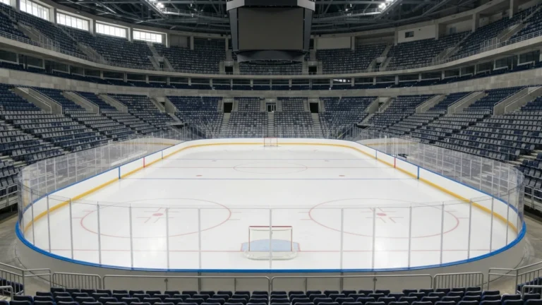 Prázdný lední hokejový stadion