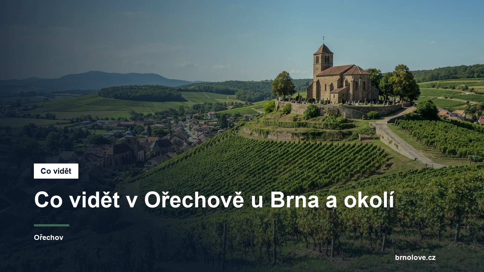 Kostel na návrší nad obcí