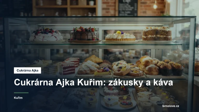 Vitrína cukrárny se zákusky