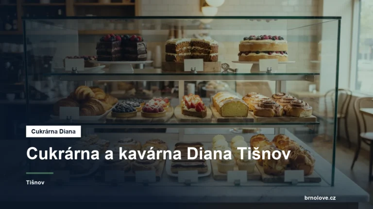 Vitrína cukrárny se zákusky a dorty