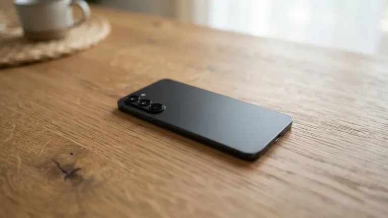 Odložený telefon na stole