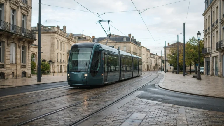 Tramvaj v městské ulici