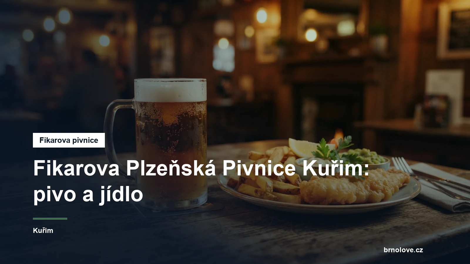 Točené pivo a jídlo v pivnici