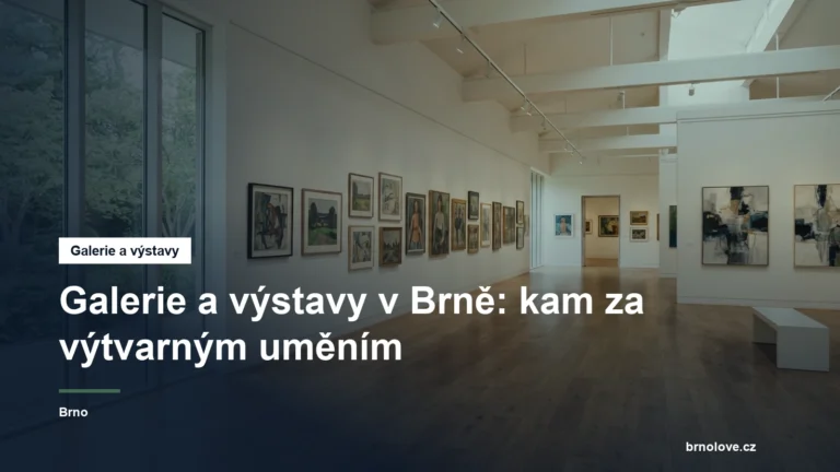 Výstavní sál galerie s obrazy na stěnách