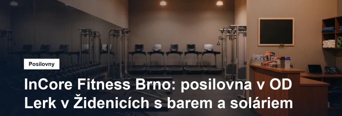 Činkárna a kardio zóna klasické obsluhované posilovny s parkovištěm u vchodu
