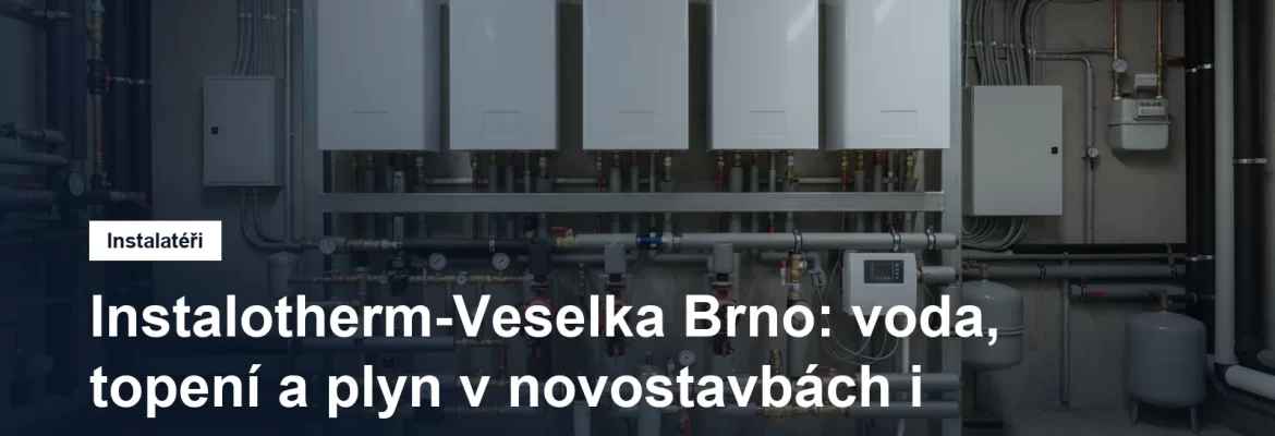 Nová plynová kotelna bytového domu s kaskádou kotlů a rozdělovačem otopné soustavy