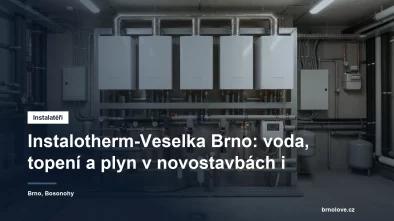 Nová plynová kotelna bytového domu s kaskádou kotlů a rozdělovačem otopné soustavy
