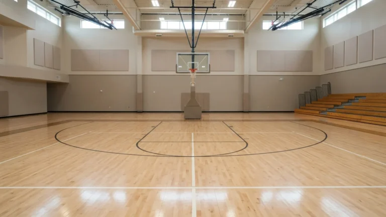 Basketbalová hala s košem