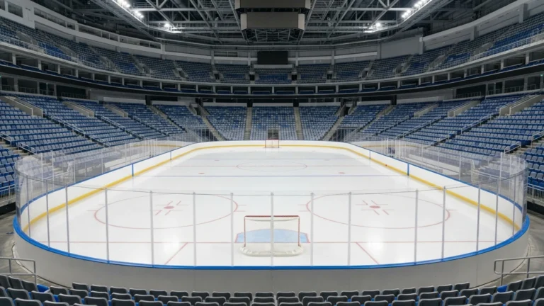 Prázdný lední hokejový stadion