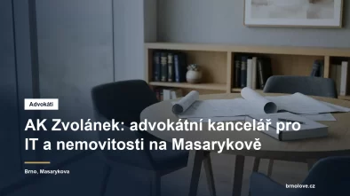 Advokátní kancelář Zvolánek na Masarykově ulici v centru Brna