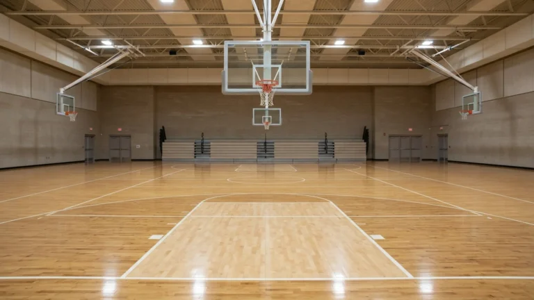 Basketbalová hala s košem