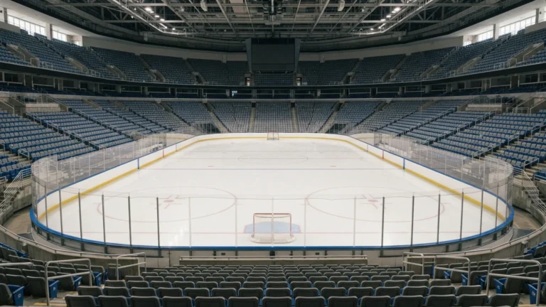 Prázdný lední hokejový stadion