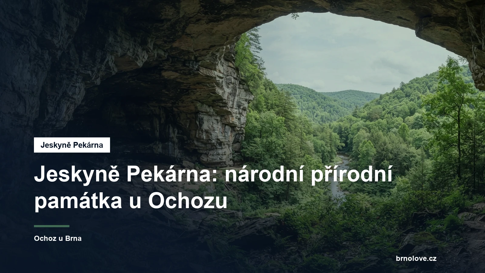 Skalní jeskyně v lese