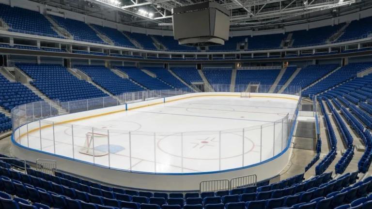 Prázdný lední hokejový stadion