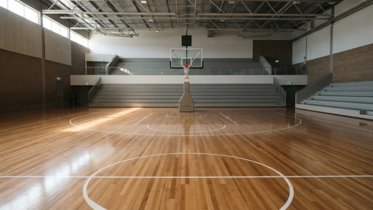 Basketbalová hala s košem