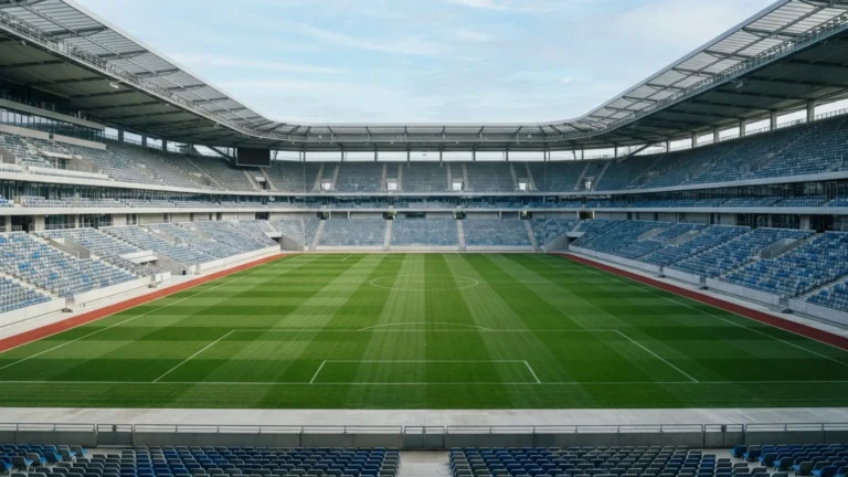 Fotbalový stadion s trávníkem