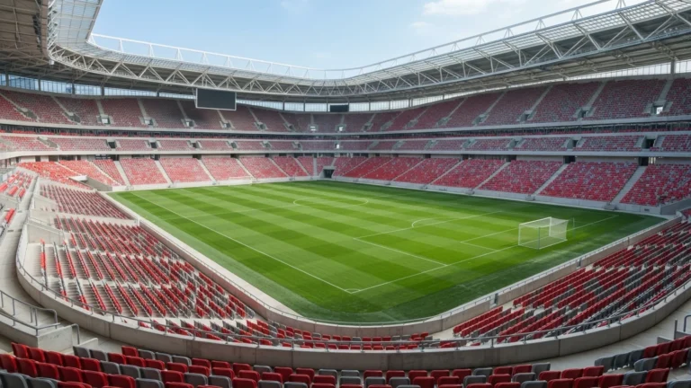 Fotbalový stadion s trávníkem