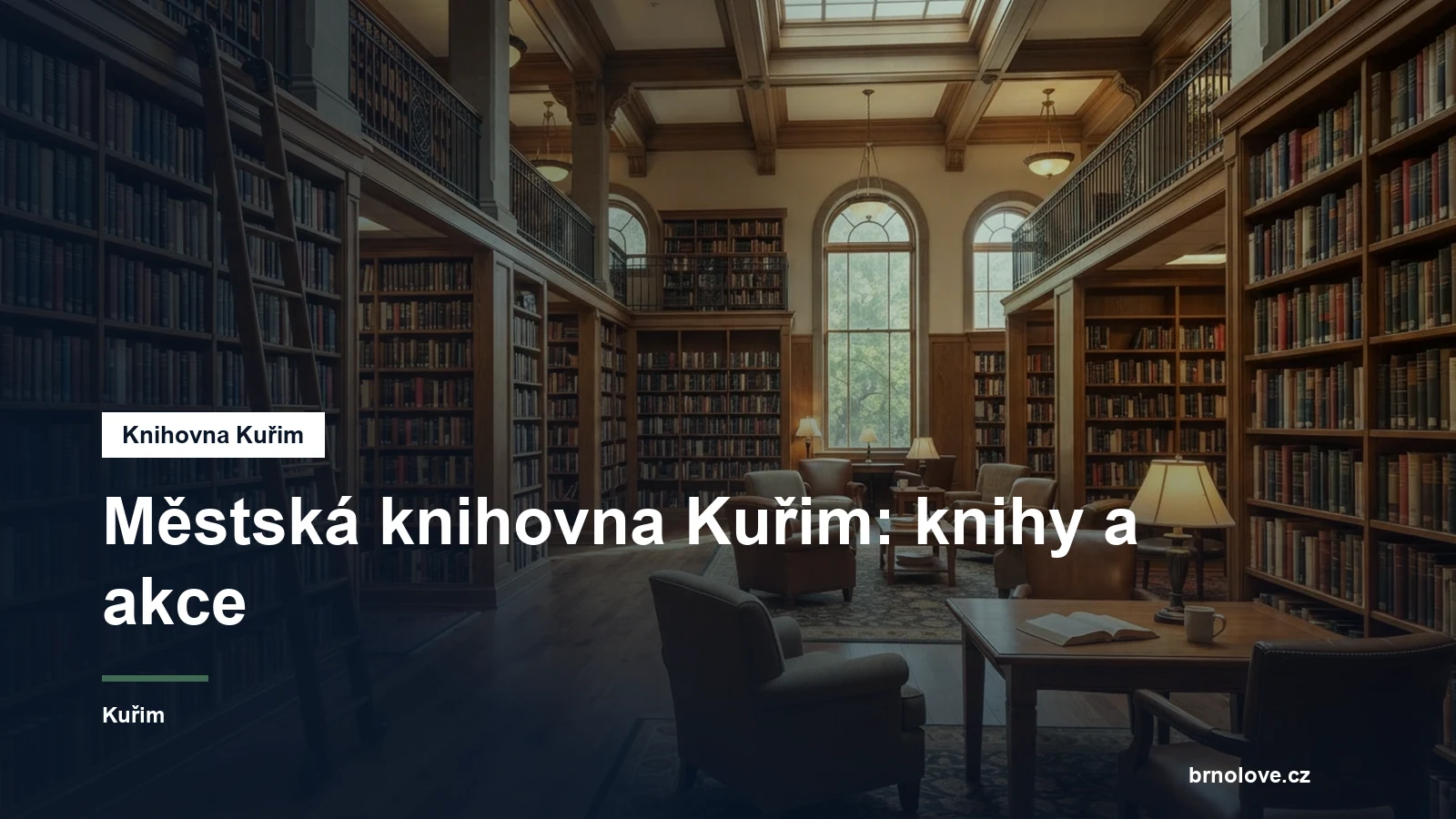 Regály s knihami v knihovně
