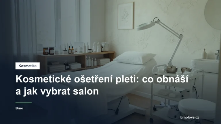 Kosmetický salon s ošetřovacím lehátkem a přípravky na pleť