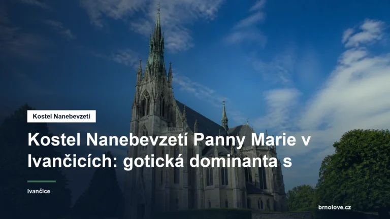 Gotický kostel s vysokou věží