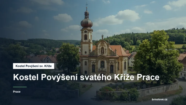 Barokní kostel s věží v obci