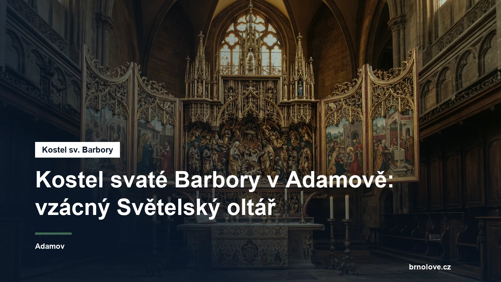 Gotický křídlový oltář v kostele