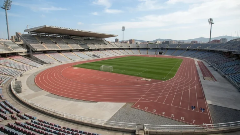 Atletický stadion s tartanovou dráhou