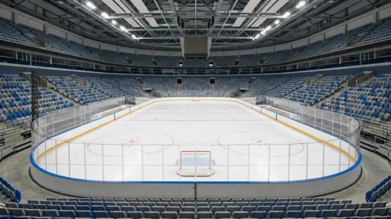 Prázdný lední hokejový stadion