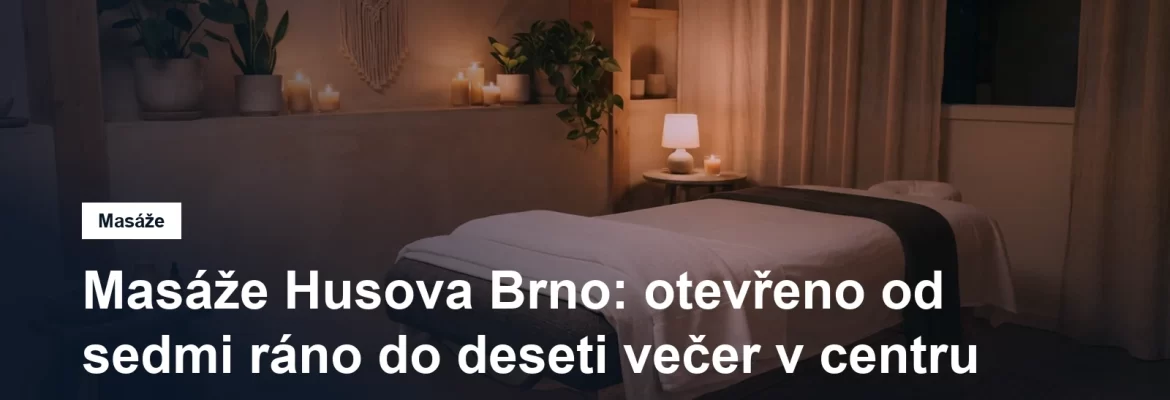 Interiér masážního studia na Husově v Brně