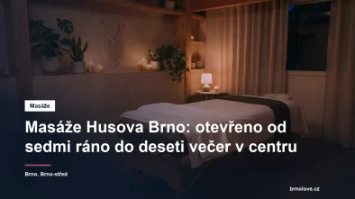 Interiér masážního studia na Husově v Brně