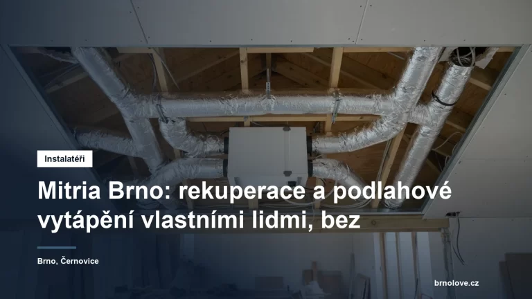 Rozvody řízeného větrání s rekuperací vedené v podhledu rozestavěného rodinného domu