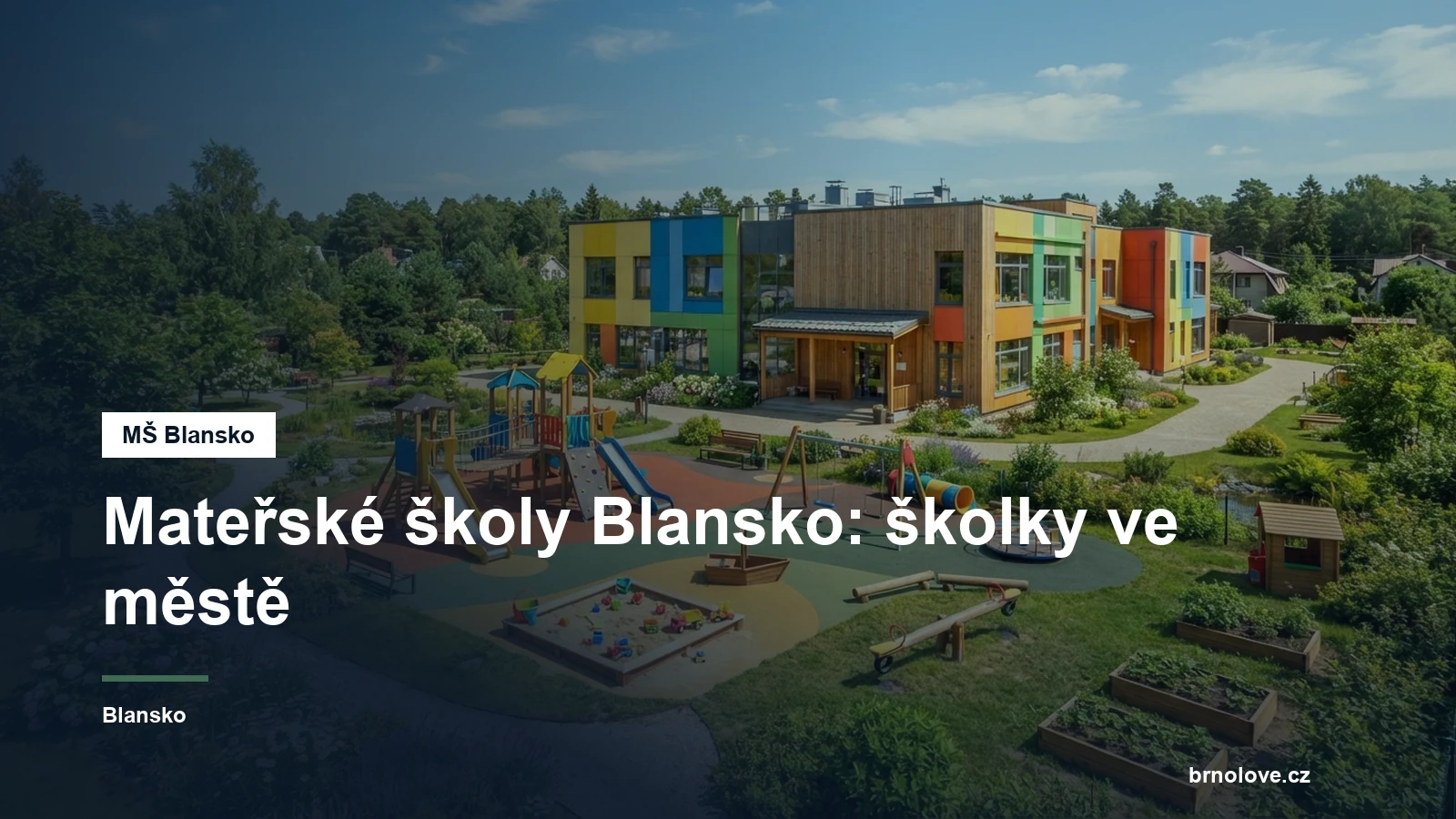Budova mateřské školy se zahradou