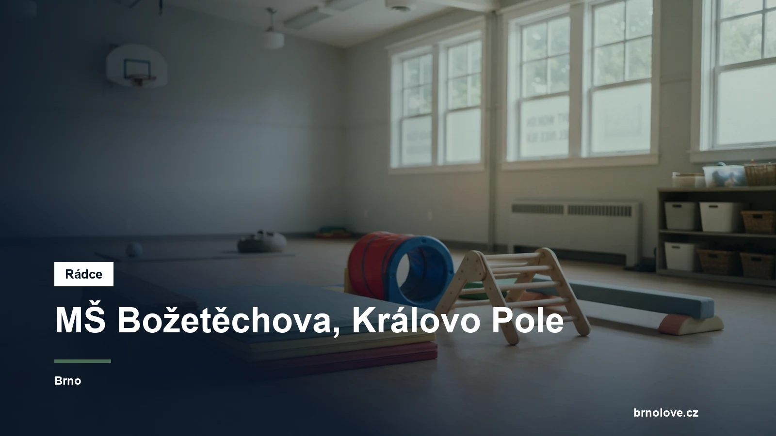 Prázdná tělocvična pro předškoláky