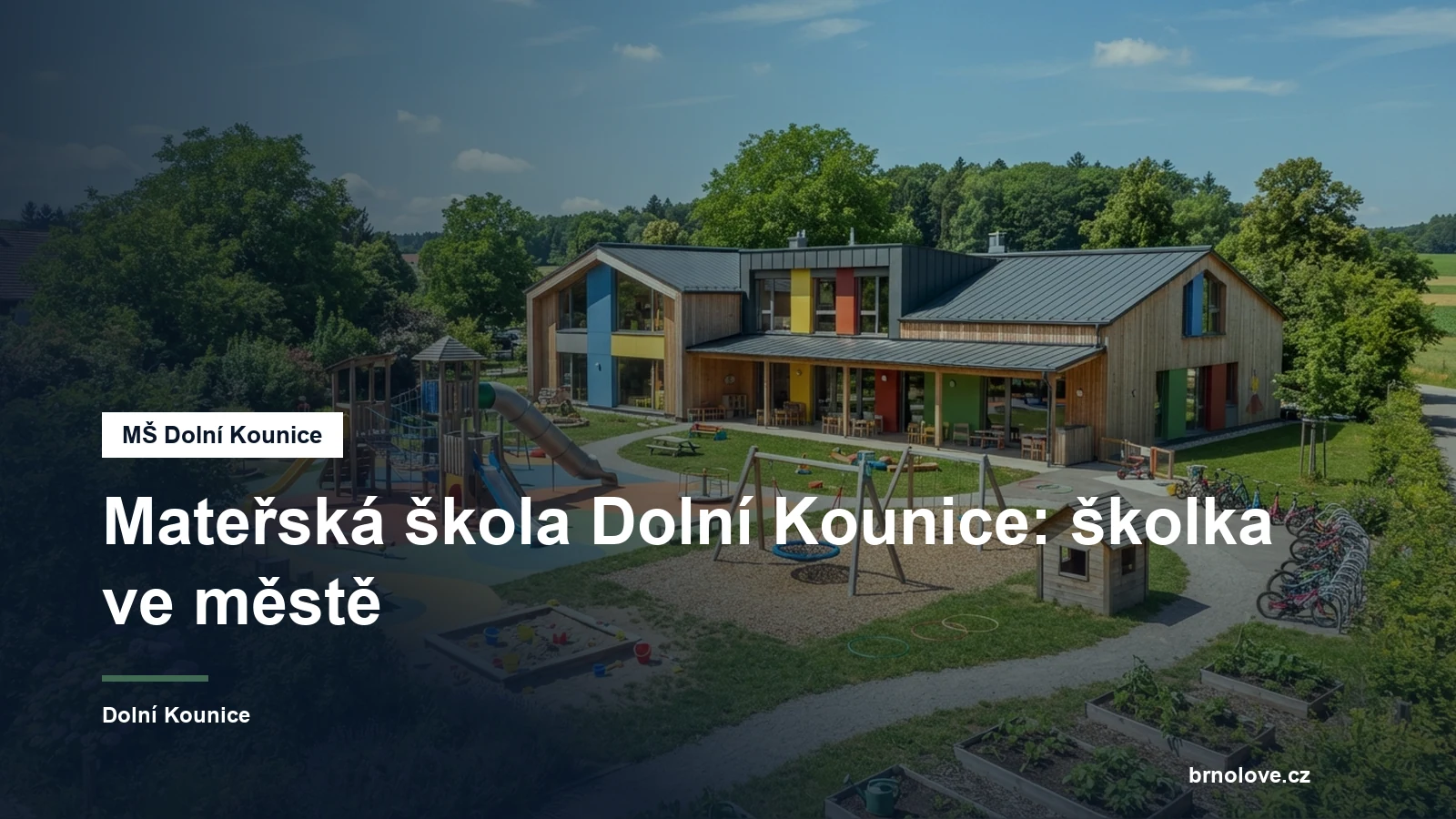 Budova mateřské školy se zahradou