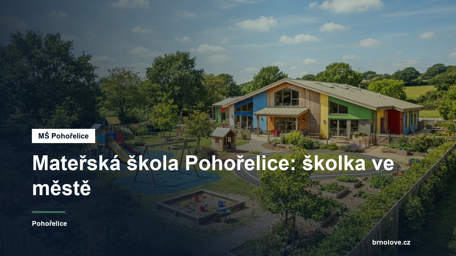 Budova mateřské školy se zahradou