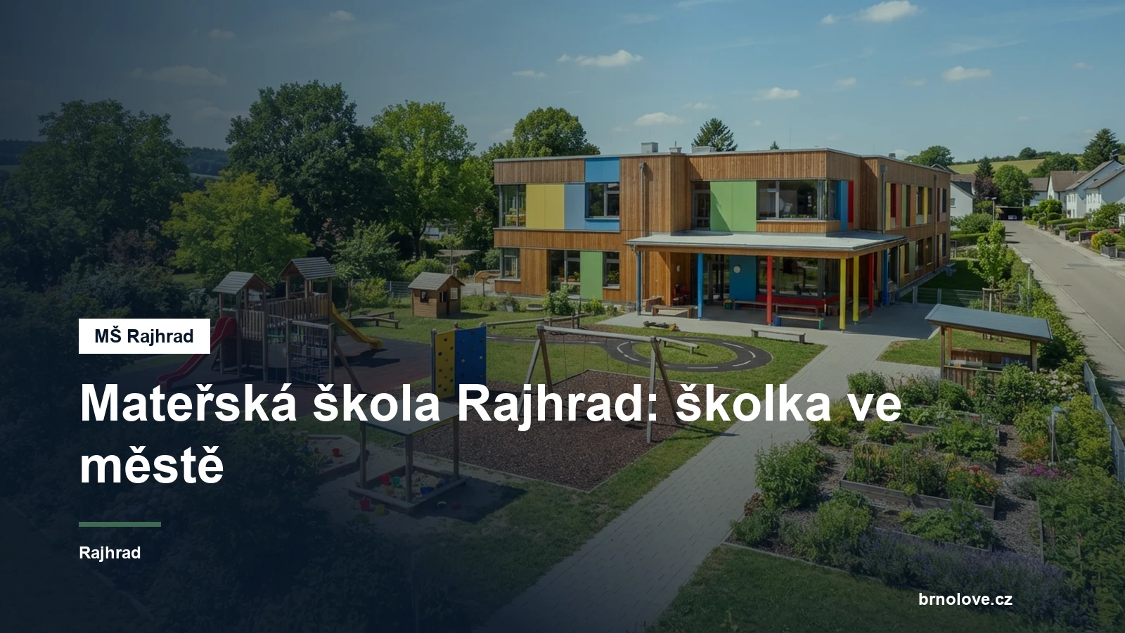 Budova mateřské školy se zahradou