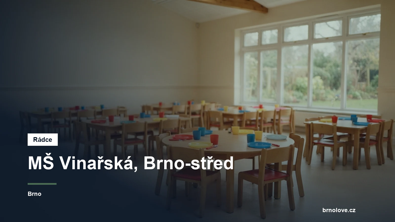 Prázdná jídelna mateřské školy