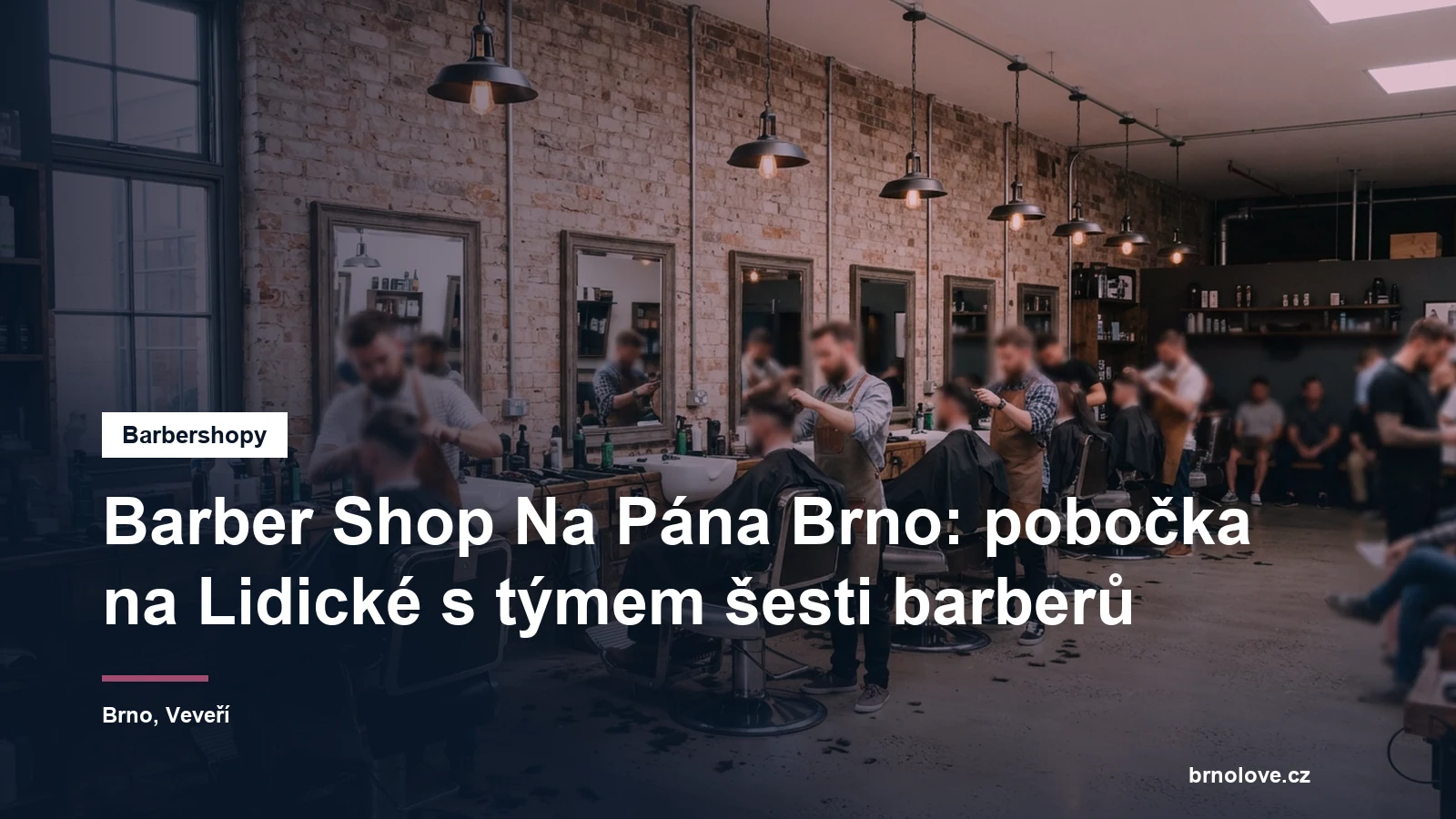 Barbershop Na Pána na Lidické v Brně s několika křesly