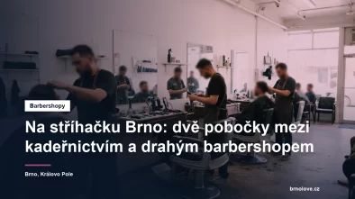 Interiér barbershopu Na stříhačku na Purkyňově v Brně