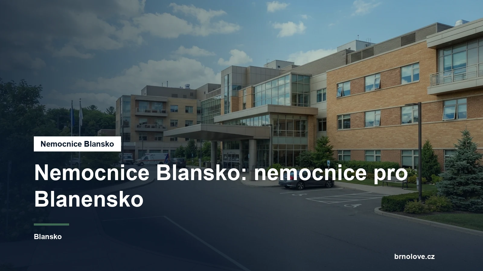 Budova nemocnice s příjezdem